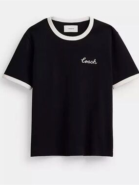 Coach Ringer T-Shirt In Black